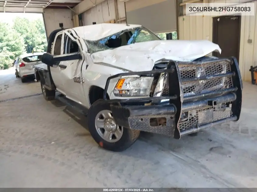 2017 Ram 2500 Tradesman 4X4 8' Box VIN: 3C6UR5HL2HG758083 Lot: 42658124