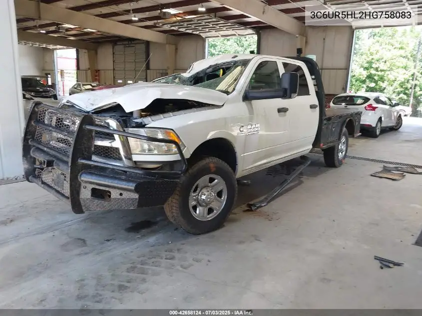 2017 Ram 2500 Tradesman 4X4 8' Box VIN: 3C6UR5HL2HG758083 Lot: 42658124