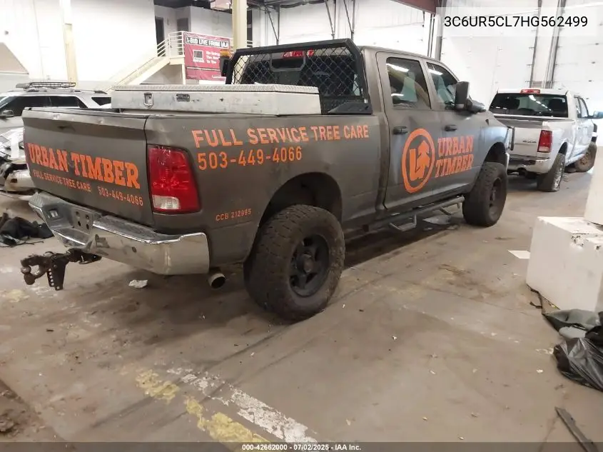 2017 Ram 2500 Tradesman 4X4 6'4 Box VIN: 3C6UR5CL7HG562499 Lot: 42662000