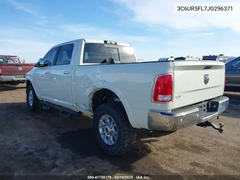 2018 Ram 2500 Laramie 4X4 6'4 Box VIN: 3C6UR5FL7JG296371 Lot: 41755179