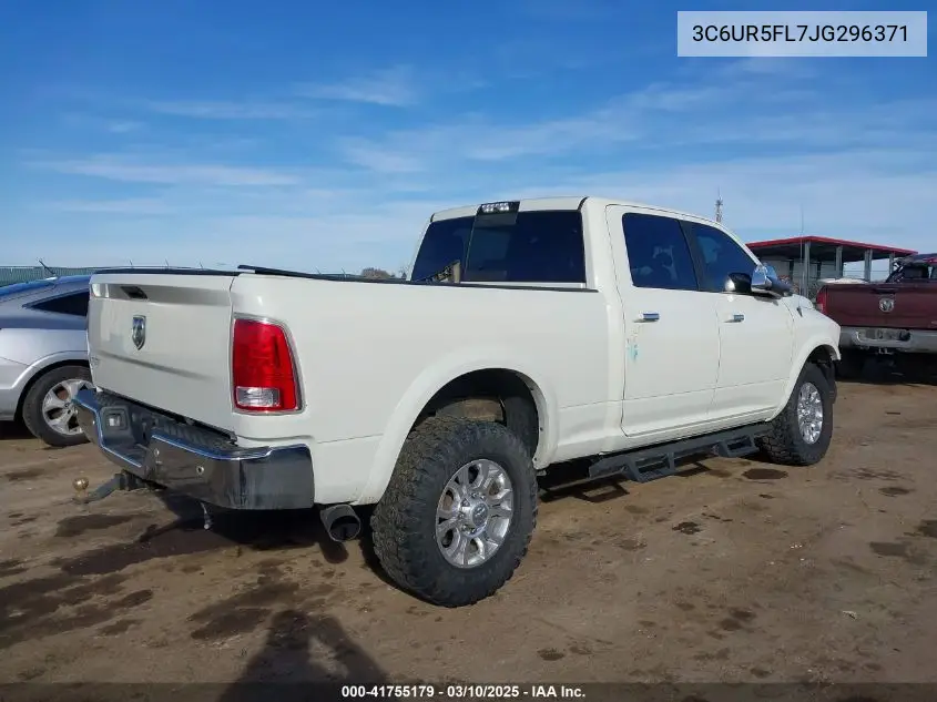 2018 Ram 2500 Laramie 4X4 6'4 Box VIN: 3C6UR5FL7JG296371 Lot: 41755179