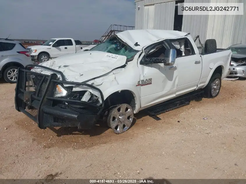 2018 Ram 2500 Slt 4X4 6'4 Box VIN: 3C6UR5DL2JG242771 Lot: 41874693