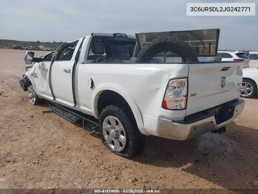 2018 Ram 2500 Slt 4X4 6'4 Box VIN: 3C6UR5DL2JG242771 Lot: 41874693