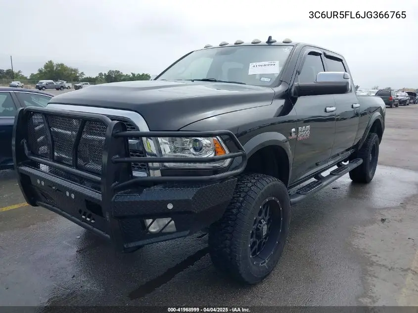 2018 Ram 2500 Laramie 4X4 6'4 Box VIN: 3C6UR5FL6JG366765 Lot: 41968999