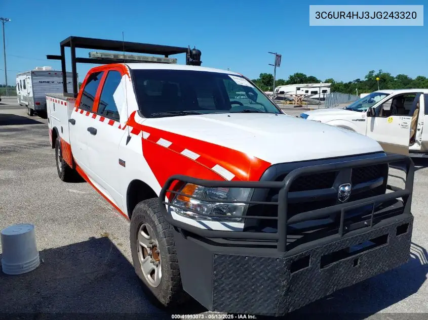 2018 Ram 2500 Tradesman 4X2 8' Box VIN: 3C6UR4HJ3JG243320 Lot: 41993073