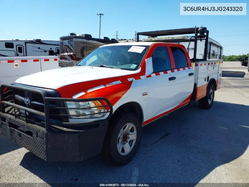 2018 Ram 2500 Tradesman 4X2 8' Box VIN: 3C6UR4HJ3JG243320 Lot: 41993073
