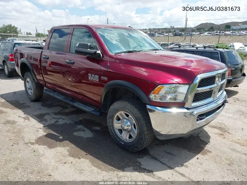 2018 Ram 2500 Tradesman 4X4 6'4 Box VIN: 3C6UR5CJ6JG381673 Lot: 42625712