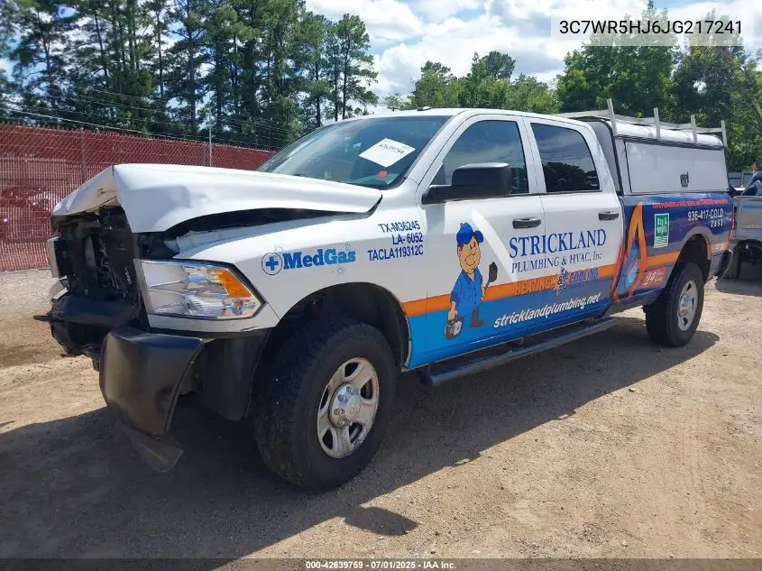 2018 Ram 2500 Tradesman 4X4 8' Box VIN: 3C7WR5HJ6JG217241 Lot: 42639759