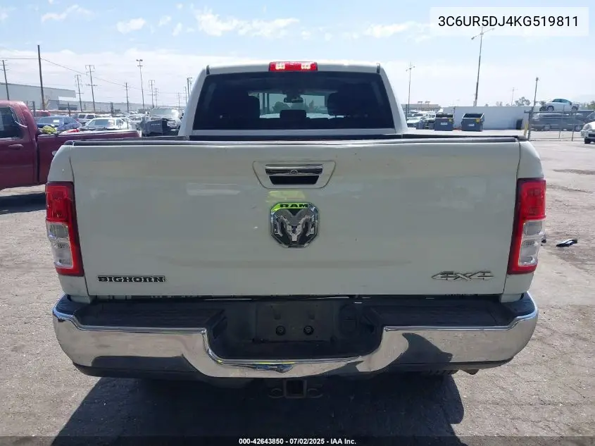2019 Ram 2500 Big Horn 4X4 6'4 Box VIN: 3C6UR5DJ4KG519811 Lot: 42643850