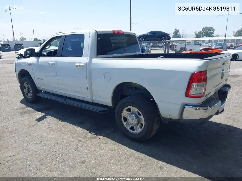 2019 Ram 2500 Big Horn 4X4 6'4 Box VIN: 3C6UR5DJ4KG519811 Lot: 42643850