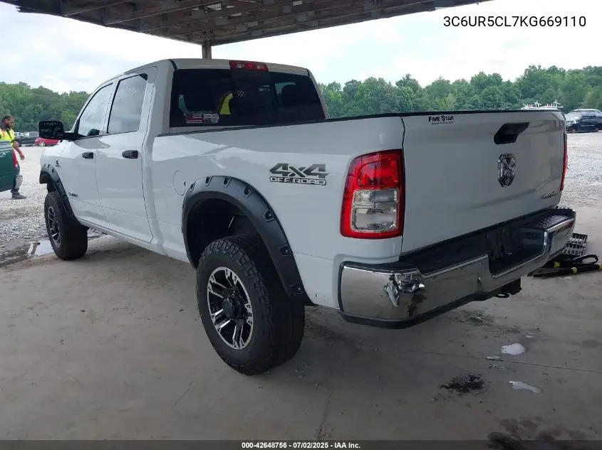 2019 Ram 2500 Tradesman 4X4 6'4 Box VIN: 3C6UR5CL7KG669110 Lot: 42648756