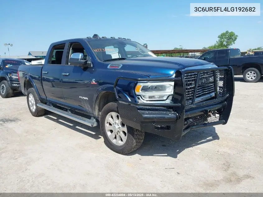 2020 Ram 2500 Laramie 4X4 6'4 Box VIN: 3C6UR5FL4LG192682 Lot: 42234804