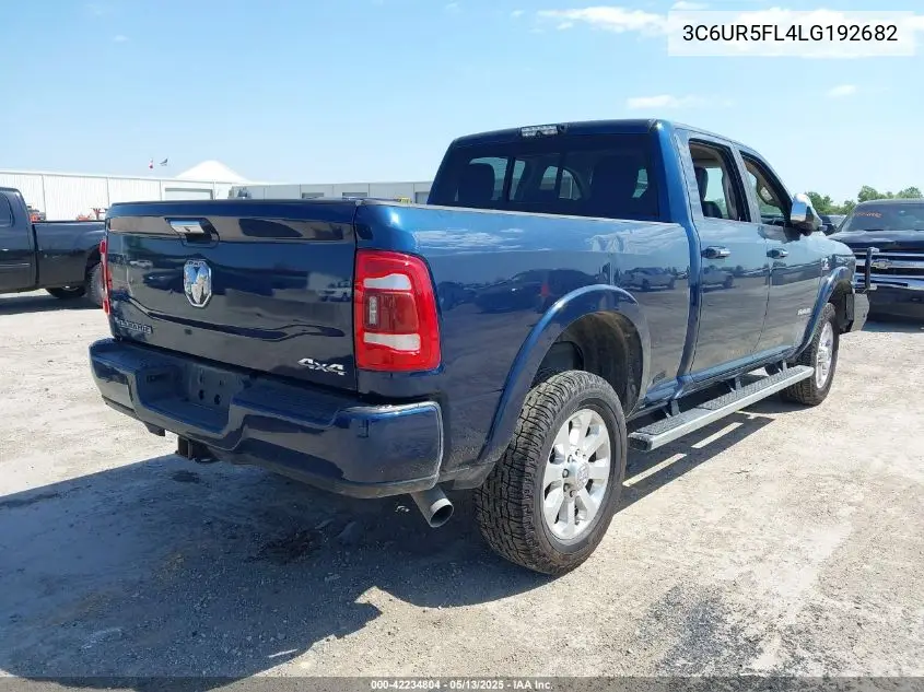 2020 Ram 2500 Laramie 4X4 6'4 Box VIN: 3C6UR5FL4LG192682 Lot: 42234804