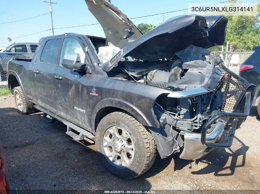 2020 Ram 2500 Laramie 4X4 6'4 Box VIN: 3C6UR5NLXLG314141 Lot: 42263978