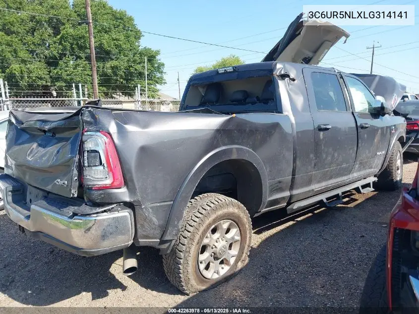 2020 Ram 2500 Laramie 4X4 6'4 Box VIN: 3C6UR5NLXLG314141 Lot: 42263978