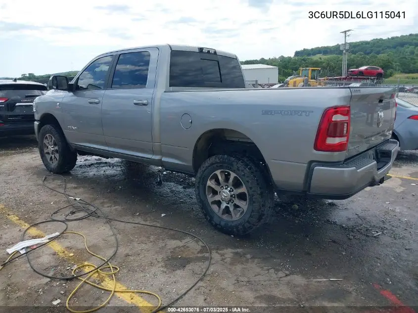 2020 Ram 2500 Big Horn 4X4 6'4 Box VIN: 3C6UR5DL6LG115041 Lot: 42653076