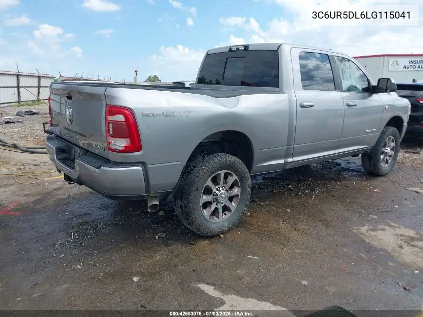 2020 Ram 2500 Big Horn 4X4 6'4 Box VIN: 3C6UR5DL6LG115041 Lot: 42653076