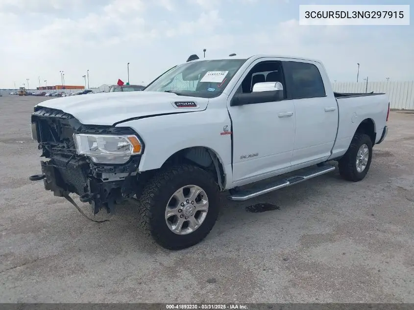 2022 Ram 2500 Big Horn 4X4 6'4 Box VIN: 3C6UR5DL3NG297915 Lot: 41893230
