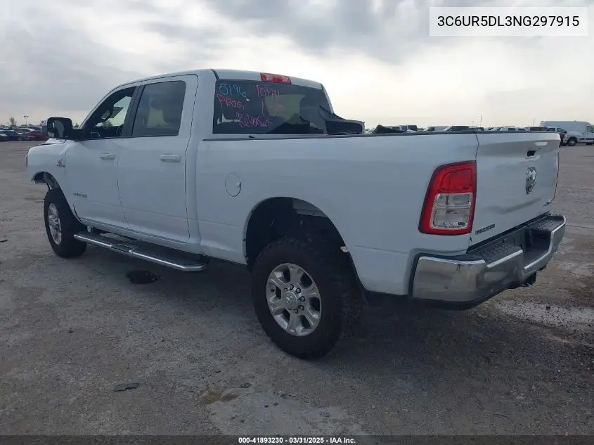 2022 Ram 2500 Big Horn 4X4 6'4 Box VIN: 3C6UR5DL3NG297915 Lot: 41893230