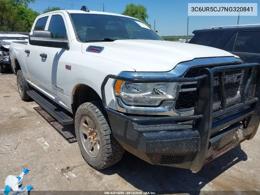 2022 Ram 2500 Tradesman 4X4 6'4 Box VIN: 3C6UR5CJ7NG320841 Lot: 42215255