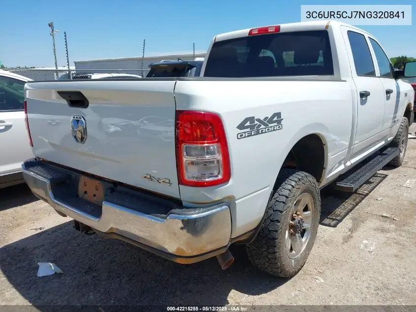 2022 Ram 2500 Tradesman 4X4 6'4 Box VIN: 3C6UR5CJ7NG320841 Lot: 42215255