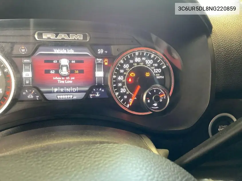 2022 Ram 2500 Big Horn/Lone Star VIN: 3C6UR5DL8NG220859 Lot: 42260423