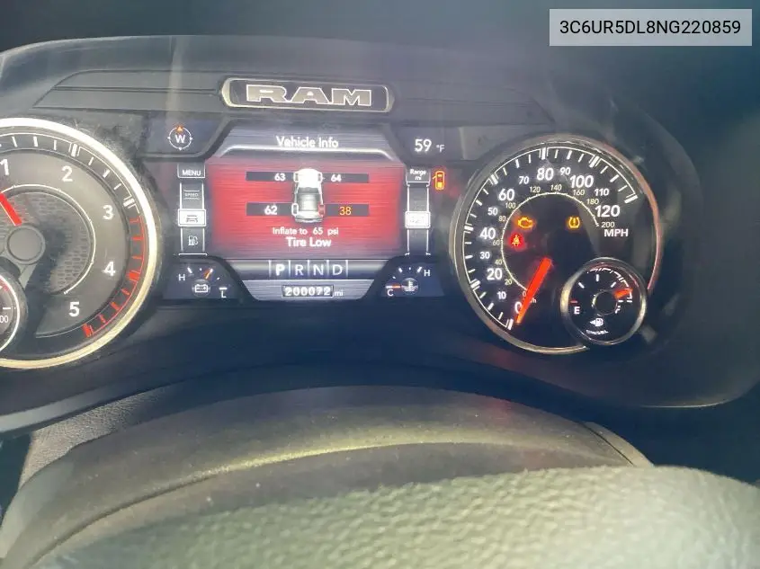 2022 Ram 2500 Big Horn/Lone Star VIN: 3C6UR5DL8NG220859 Lot: 42260423