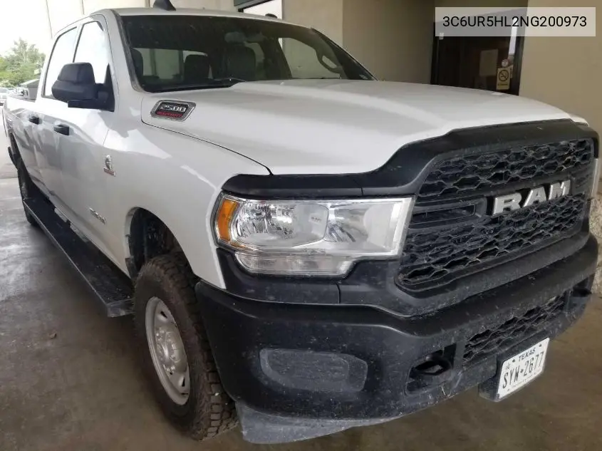 2022 Ram 2500 Tradesman 4X4 8' Box VIN: 3C6UR5HL2NG200973 Lot: 42667239