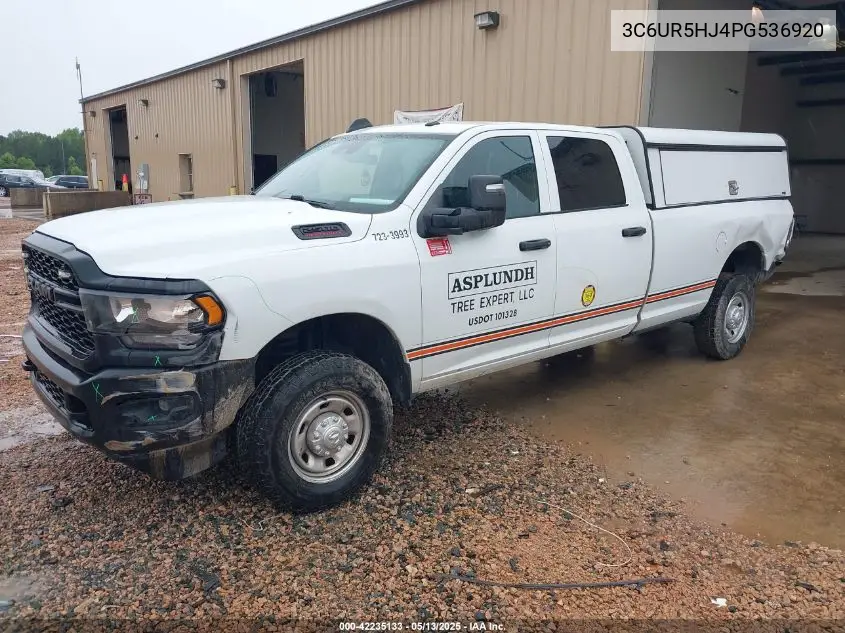 2023 Ram 2500 Tradesman 4X4 8' Box VIN: 3C6UR5HJ4PG536920 Lot: 42235133