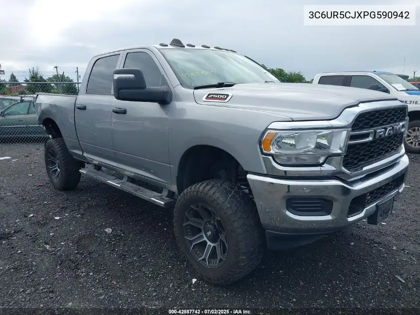 2023 Ram 2500 Tradesman 4X4 6'4 Box VIN: 3C6UR5CJXPG590942 Lot: 42587742
