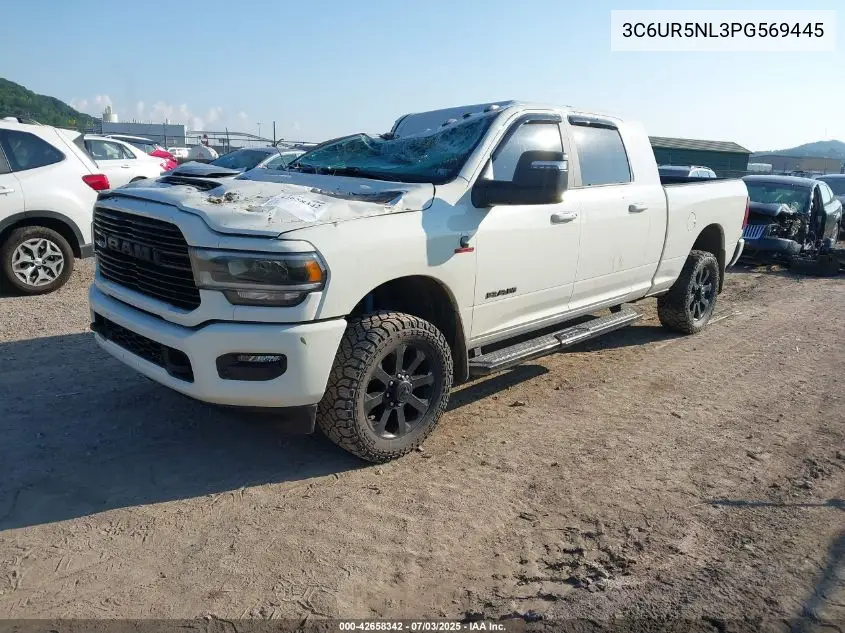 2023 Ram 2500 Laramie 4X4 6'4 Box VIN: 3C6UR5NL3PG569445 Lot: 42658342
