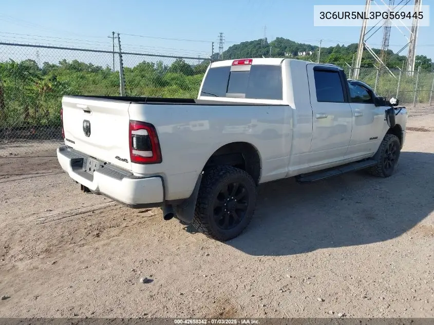 2023 Ram 2500 Laramie 4X4 6'4 Box VIN: 3C6UR5NL3PG569445 Lot: 42658342