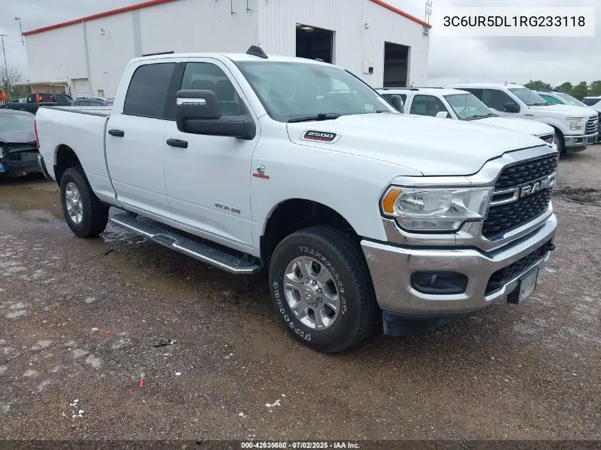 2024 Ram 2500 Big Horn 4X4 6'4 Box VIN: 3C6UR5DL1RG233118 Lot: 42635680
