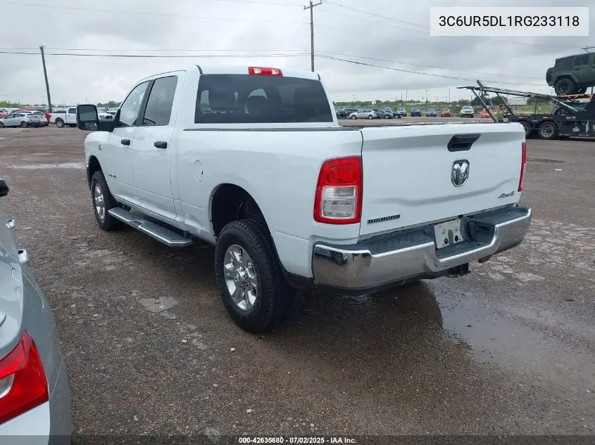 2024 Ram 2500 Big Horn 4X4 6'4 Box VIN: 3C6UR5DL1RG233118 Lot: 42635680