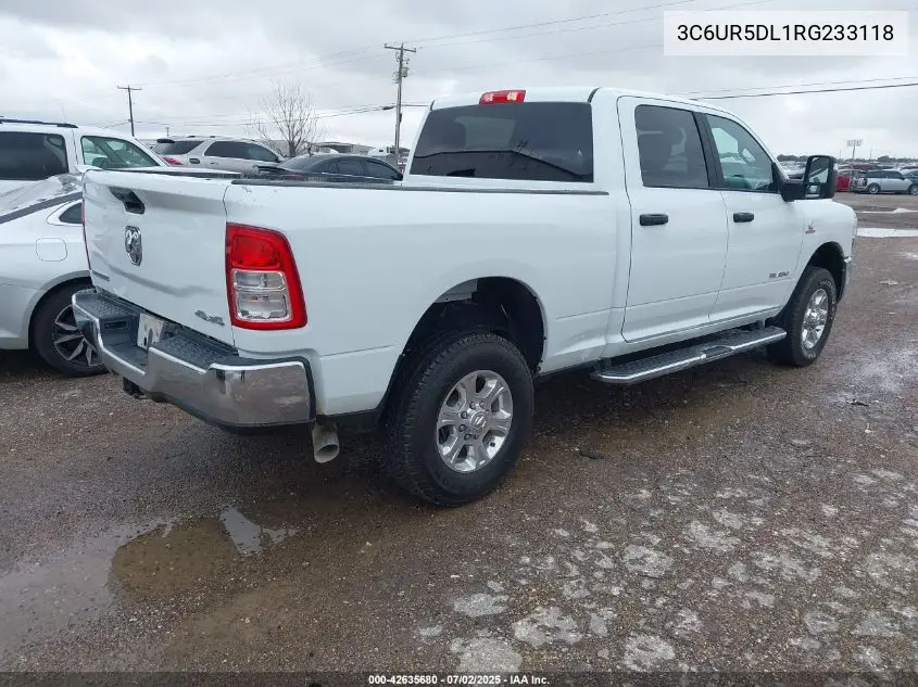 2024 Ram 2500 Big Horn 4X4 6'4 Box VIN: 3C6UR5DL1RG233118 Lot: 42635680