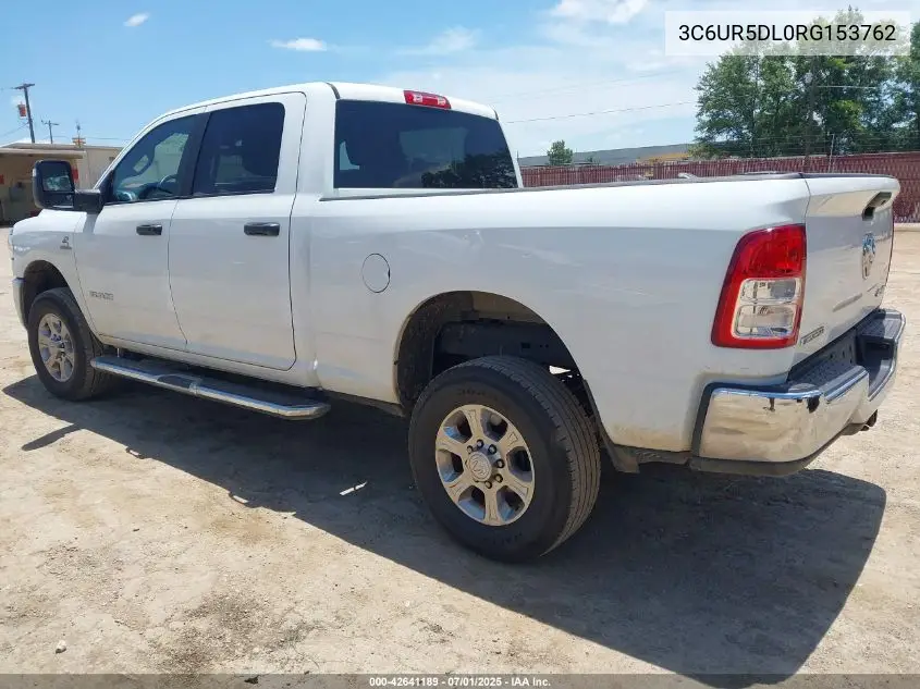 2024 Ram 2500 Big Horn 4X4 6'4 Box VIN: 3C6UR5DL0RG153762 Lot: 42641189