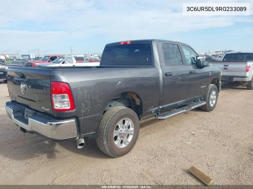 2024 Ram 2500 Big Horn 4X4 6'4 Box VIN: 3C6UR5DL9RG233089 Lot: 42646152