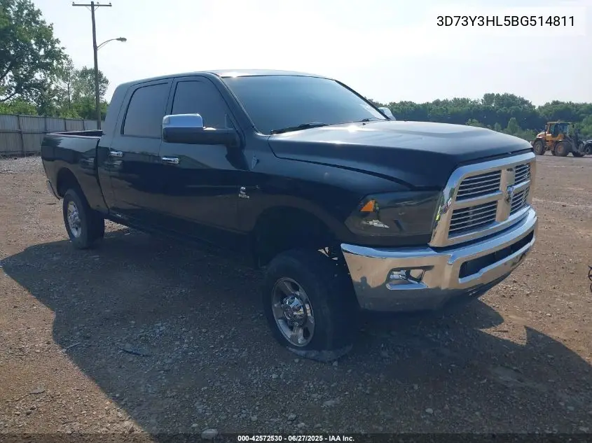 2011 Ram Ram 3500 Laramie VIN: 3D73Y3HL5BG514811 Lot: 42572530