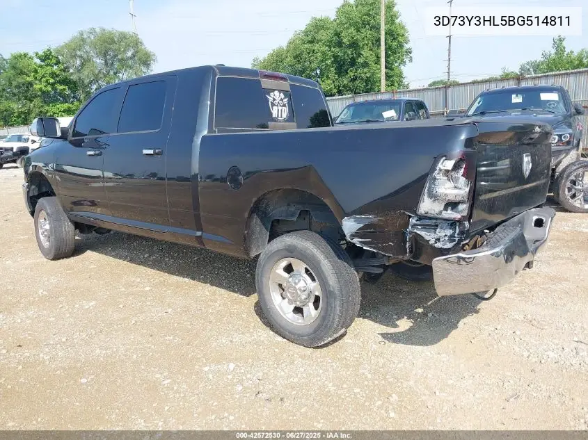 2011 Ram Ram 3500 Laramie VIN: 3D73Y3HL5BG514811 Lot: 42572530