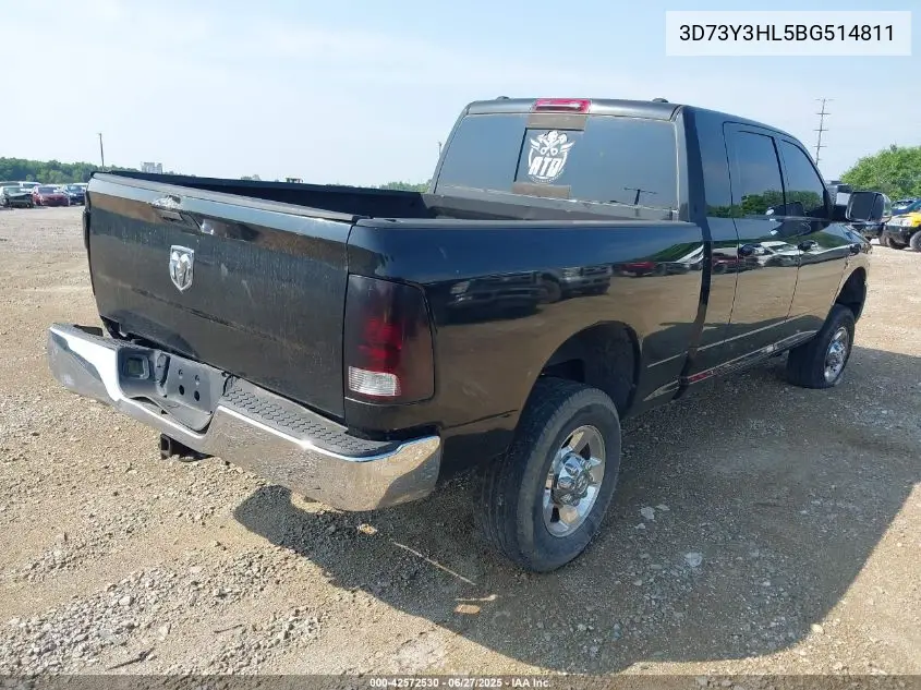 2011 Ram Ram 3500 Laramie VIN: 3D73Y3HL5BG514811 Lot: 42572530