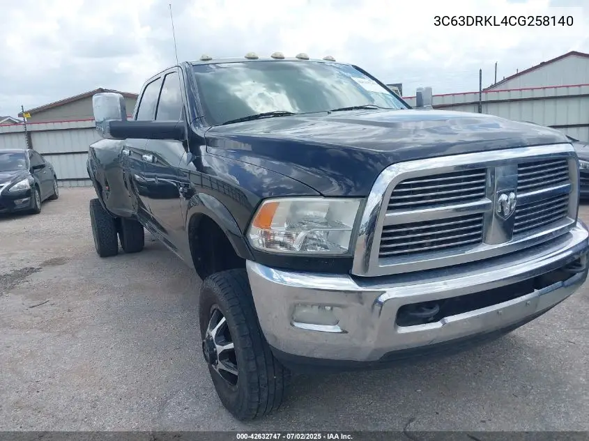 2012 Ram 3500 Laramie Longhorn/Limited Edition VIN: 3C63DRKL4CG258140 Lot: 42632747