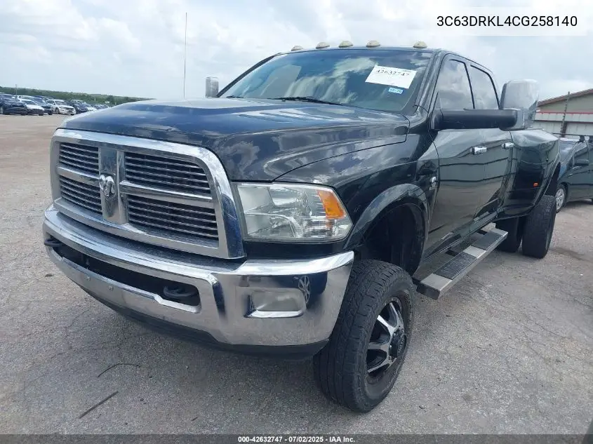2012 Ram 3500 Laramie Longhorn/Limited Edition VIN: 3C63DRKL4CG258140 Lot: 42632747