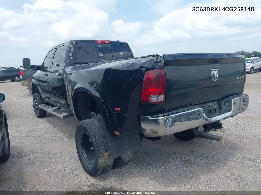 2012 Ram 3500 Laramie Longhorn/Limited Edition VIN: 3C63DRKL4CG258140 Lot: 42632747