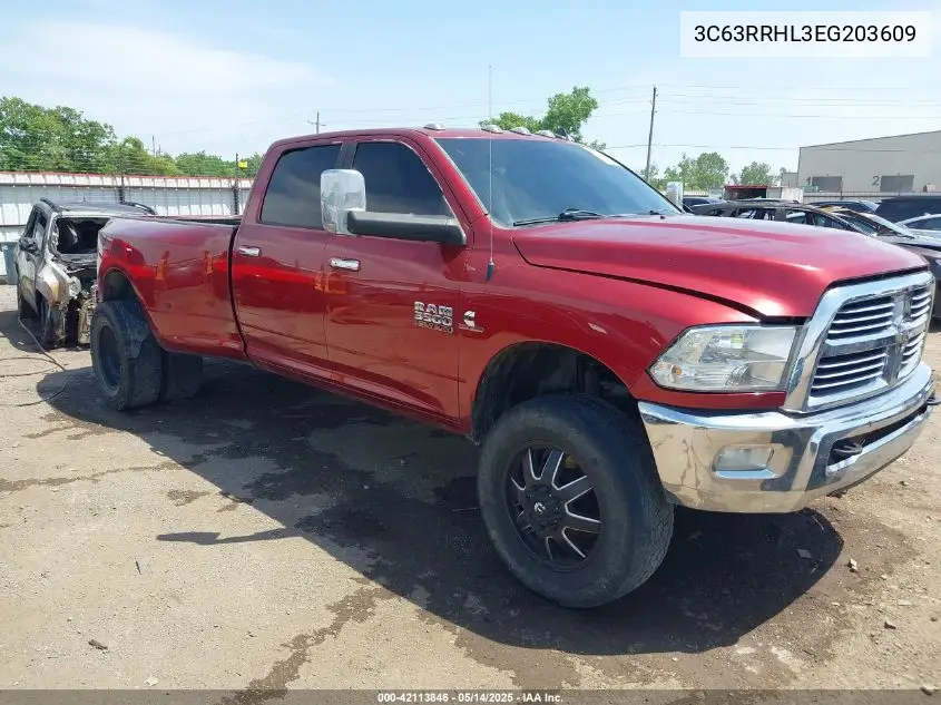 2014 Ram 3500 Big Horn VIN: 3C63RRHL3EG203609 Lot: 42113846