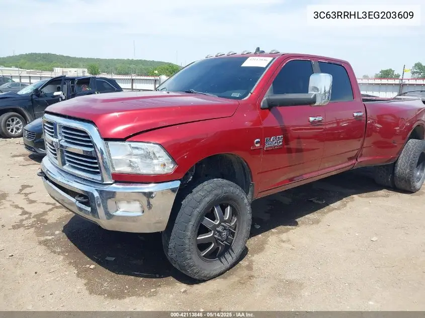 2014 Ram 3500 Big Horn VIN: 3C63RRHL3EG203609 Lot: 42113846