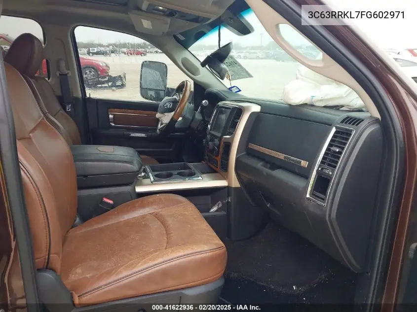 2015 Ram 3500 Longhorn VIN: 3C63RRKL7FG602971 Lot: 41622936