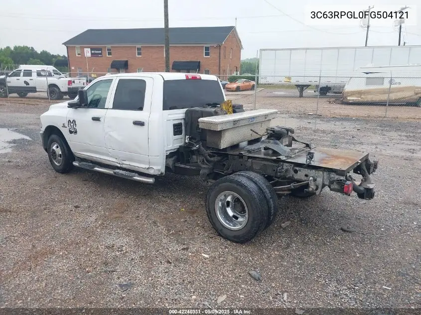 2015 Ram 3500 Tradesman VIN: 3C63RPGL0FG504121 Lot: 42240331