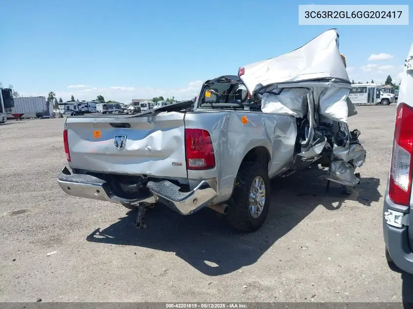 2016 Ram 3500 Tradesman VIN: 3C63R2GL6GG202417 Lot: 42201619