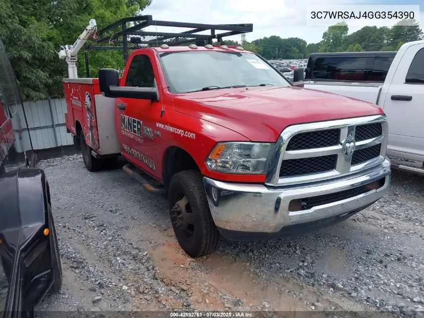 2016 Ram 3500 Chassis Tradesman/Slt VIN: 3C7WRSAJ4GG354390 Lot: 42592761