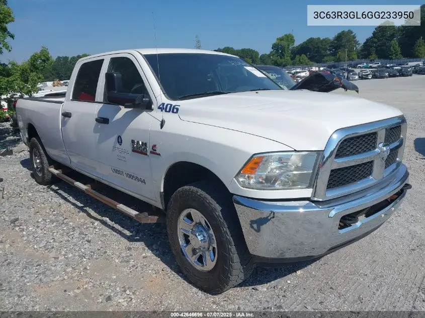 2016 Ram 3500 Tradesman VIN: 3C63R3GL6GG233950 Lot: 42646696